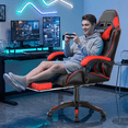 thumbnail image 4 of Bigzzia Gaming Chair with Footrest, Gamer Chair for Adults,Lumbar Pillow and Headrest Adjustable, Red, 4 of 9