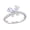 Clear, variant on Clear Cubic Zirconia Butterfly Ring Rhodium Plated Sterling Silver Size 5