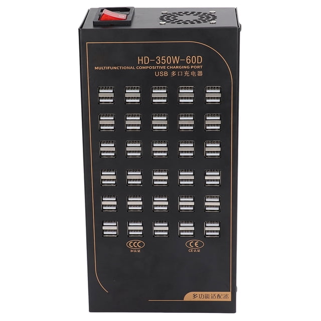 Estación de carga USB con 60 puertos, 350 W, accesorios para herramientas eléctricas multifuncionales, 200 V-240 V