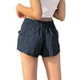 thumbnail image 3 of Pantalones cortos cargo de tiro bajo para mujer, de color liso, vintage, elásticos, de cintura baja, con bolsillos, para verano, para chicas electrónicas, ropa de calle para discotecas., 3 of 6