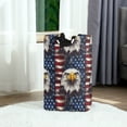 thumbnail image 6 of Yayeee Freestanding Laundry Hamper with Handle Collapsible Large Storage Basket for Clothes, Eagle Flag Pattern, 6 of 7