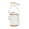thumbnail image 4 of Journee Womens Shillo Open Square Toe Block Heel Dress Sandals, 4 of 9