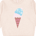 thumbnail image 3 of Inktastic Ice Cream Cone with Heart Toddler Sweatshirt, 3 of 4