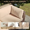 thumbnail image 5 of Aoxun 8 Piece Patio Furniture Set with 44” Fire Pit Table Wicker Rattan Outdoor Sectional Sofa Set with Coffee Table and 4” Thickened Cushions, Beige (Waterproof Cover Included), 5 of 9