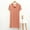Orange, variant on Aobny Cotton Mumu Nightgown Orange Women Modal Chemise Crew Neck Long Short Sleeve Plus Size Pajamas,M