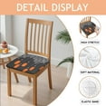 thumbnail image 2 of Halloween Spider Web Hanging Pumpkins Seat Covers for Dining Room Chairs Set Of 6,Stretch Printed Washable Chair Seat Cover with Elastic Ties and Button,Removable Waterproof Couch Cushion Covers, 2 of 6