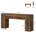 thumbnail image 3 of Tribesigns 71-inch Long Console Table for Entryway, Farmhouse Sofa Console Behind Couch, Rustic Brown, 3 of 11