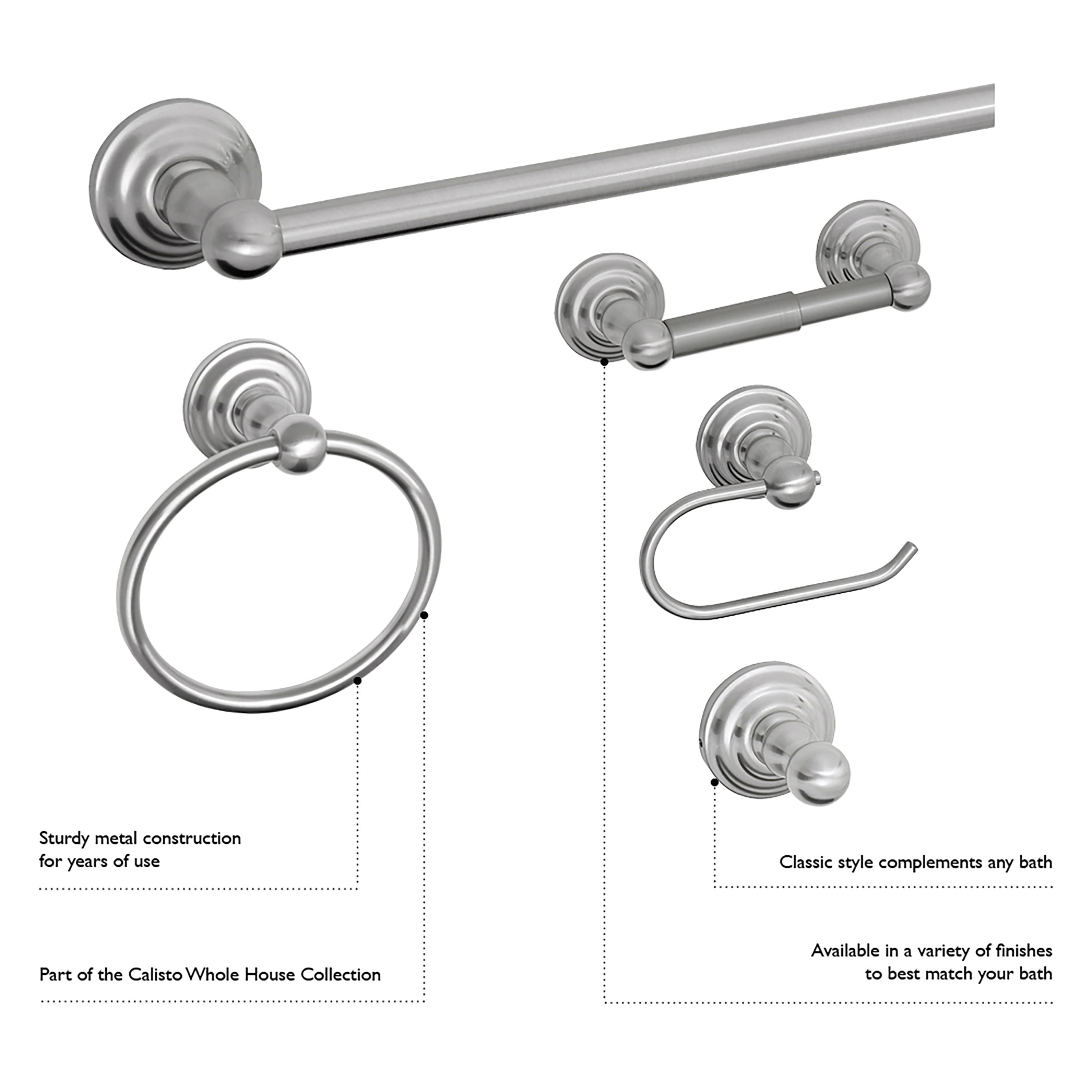 Design House Calisto Wall Mounted Toilet Paper Holder, Satin Nickel