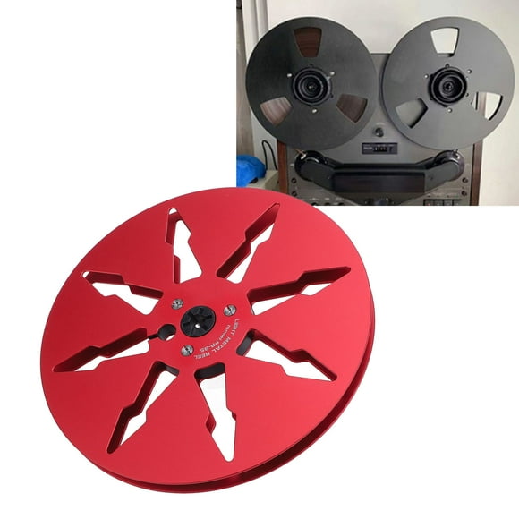 Cinta de Grabadora de Carrete de 1/4 de 7 Pulgadas para Carrete, Aluminio Aleación de Carrete de Carrete Abiertamete en Carrete Vacío Con 8 Hoyos Para Revocador para Revox para