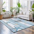 thumbnail image 3 of Large Area Rugs 8'x10', Blue Coastal Carpet Runner Indoor Outdoor Rugs Home Decor Aesthetic, Retro Summer Beach Nautical Starfish Non Slip Mats Washable Accent Rug for Living Room Bedroom, 3 of 8