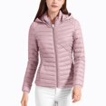 thumbnail image 3 of Lightweight Puffer Jacket for Womens Winter Warm Hooded Coats Casual Zip Up Down Quilted Coat with Pockets, 3 of 6