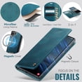 thumbnail image 4 of Magnetic 2 in 1 Detachable Wallet Case for Samsung Galaxy S22 Ultra with Card Holder Women Men, Retro PU Leather【RFID Blocking】Kickstand Shockproof Cover, 4 of 13