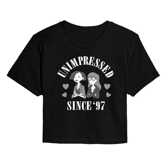 Daria - Unimpressed - Juniors Cropped Short Sleeve Graphic T-Shirt