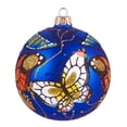 thumbnail image 3 of STPgoods Fantasy Glass Christmas Ball Ornament Set 2 Pcs 3.94" Hand-Painted Christmas Tree Ornaments Christmas Tree Hanging Decoration, Blue Gold Red, 3 of 3