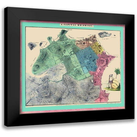 Michellerie 14x12 Black Modern Framed Museum Art Print Titled - South America Rio de Janeiro Brazil