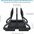 thumbnail image 4 of Support Vertical Double en Aluminium pour Ordinateur Portable, Supporte 2 Appareils, Fente Réglable Largeur 12-36mm, Rangement Vertical Gain de Place pour MacBook et Ordinateurs Portables, 4 of 4