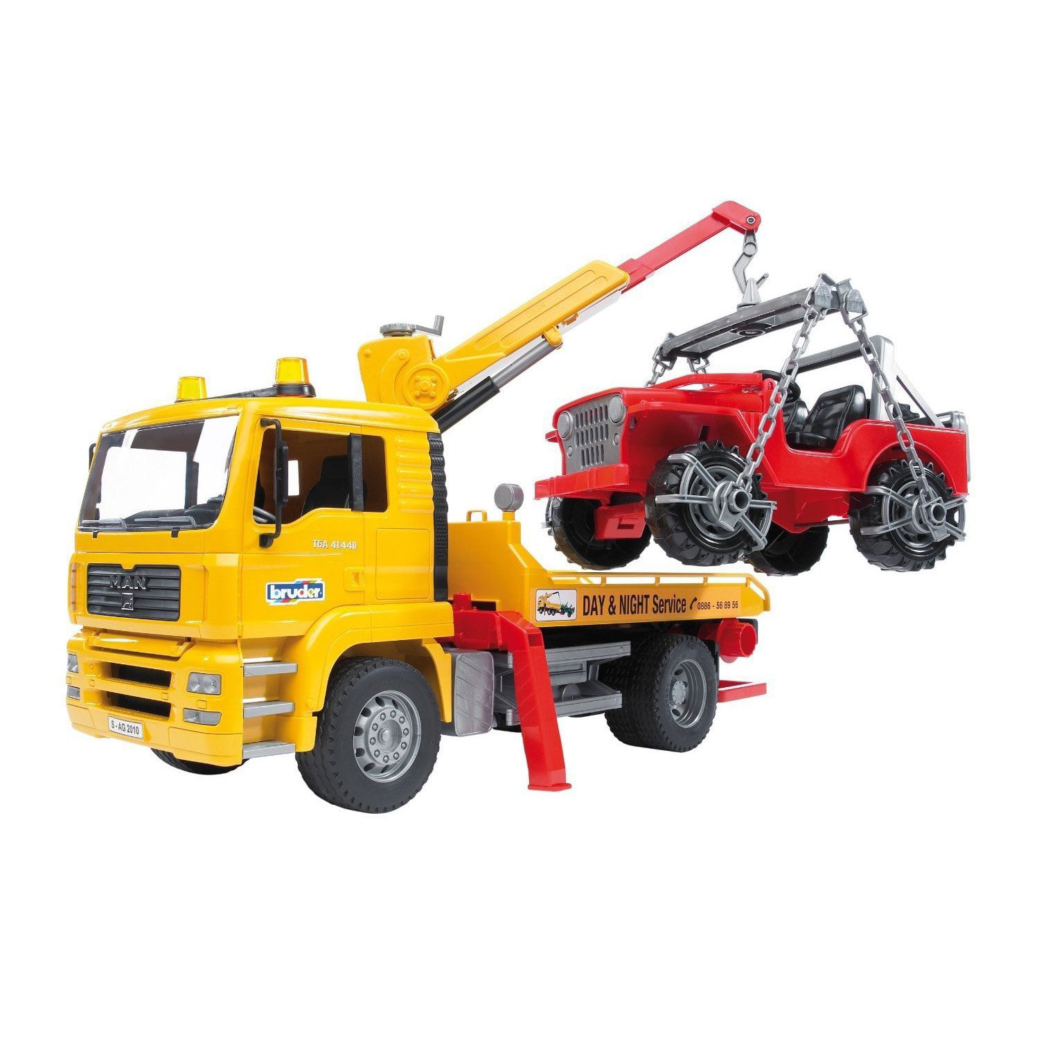 Bruder Toys Kids MACK Granite Crane Truck with Light and Sound Module 02826 NEW