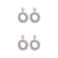 thumbnail image 4 of Qarigey Pendientes colgantes ligeros hechos a mano para mujer Pendientes tejidos exquisitos de moda y elegantes gris gris 2Conjunto, 4 of 6