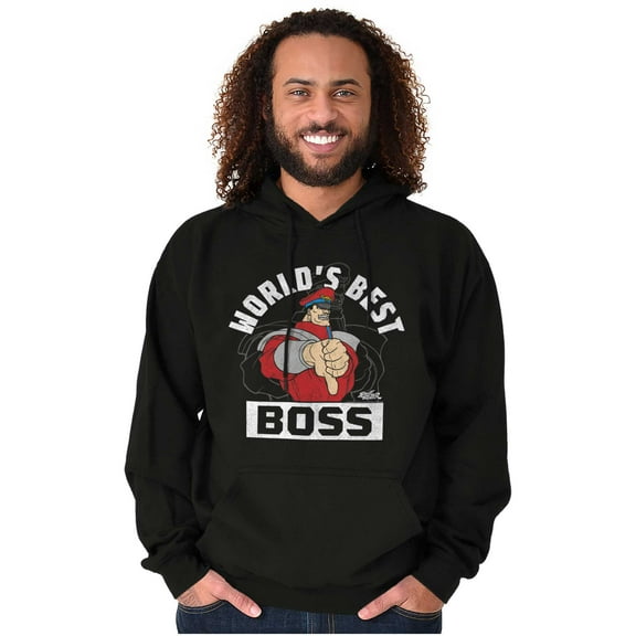 Street Fighter World's Best Boss Hoodie Sweatshirt Women Men Brisco Brands S