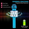 thumbnail image 4 of Wireless Bluetooth Karaoke Microphone Handheld Karaoke Microphone Recorder Speaker, With Led Lights, 5 Magic Sounds, Long Playing Time, Noise Reduction, Children'S Song Recording Function, 4 of 6