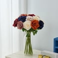 thumbnail image 6 of 8pcs Fake Rose Artificial Silk Flowers Faux Rose Flower Long Stems Bouquet for Arrangement Wedding Centerpiece Party Home Kitchen Decor, 6 of 6