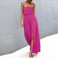 thumbnail image 1 of SMihono Robe d'Été pour Femmes Grande Taille Mode Femmes Été Robe Maxi à Épaules Dénudées Boho Décontractée Ample Longue Robe, 1 of 6