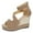 Khaki, variant on YLYL Sandals for Women Ankle Strap Peep Toe Platform Wedge High Heel Fashion Casual Summer Shoes