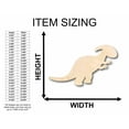 thumbnail image 2 of Unfinished Wood Baby Dinosaur Parasaurolophus Silhouette - Craft- up to 46" DIY 16" / 1/2", 2 of 3