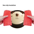 thumbnail image 2 of Baohd Baking Pad Soft Silicone Red Baking Mat with Evenly Heating Structure BBQ Grill Mat Folding Square Barbecue Oil filter Tray for Kitchen Cooking, 2 of 7