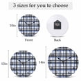 thumbnail image 6 of Wall Clock Blue Black Buffalo Plaid Clocks PVC Silent Non-Ticking Battery Operated Decorative Check Stripe Round Clock for Home Living Room Kitchen Bedroom Office School Wall Decor 14 Inch, 6 of 9