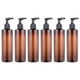 thumbnail image 2 of EeaseMX 6 botellas de plástico de 250 ml con bomba a presión, para viaje, rellenables, color marrón (color aleatorio del cabezal de la bomba), 2 of 7