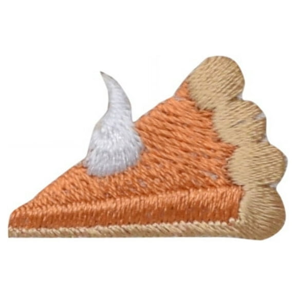 Small/Mini - Pumpkin Pie - Slice - Facing Left - Iron on Applique/Embroidered Patch