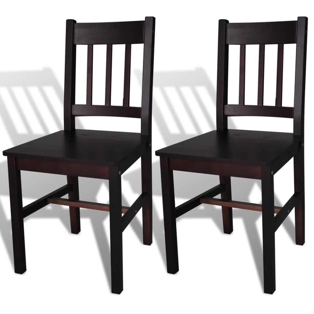 Kepooman Kitchen Wood Dining Side Stand Seats with High Backrest, Set of 2, Brown Kepooman Kitchen Wood Dining Side Stand Seats with High Backrest, Set of 2, Brown