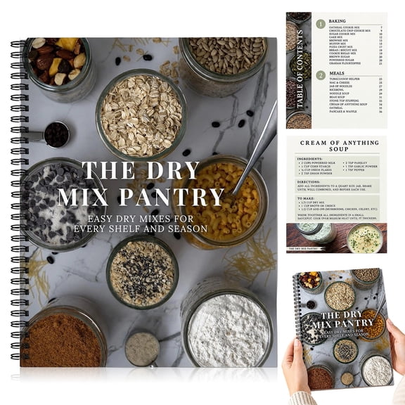 The Dry Mix Pantry: Mix Recipes Cookbook, Spiral Bound Blank Recipe Journal, DlY Dry Mix Cooking Guide Notebook for Home Kitchen, Baking Lovers, Family Cooking & Food Collection