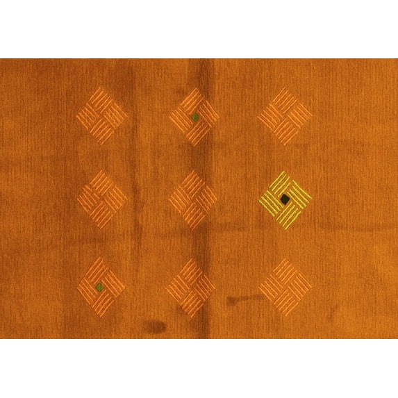 Ahgly Company Indoor Rectangle Abstract Yellow Modern Area Rugs, 5' x 8'