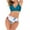 Sky Blue, variant on SMihono Bikini for Women Summer Plus Size Swimwear Women Sexy With Chest Pad Without Underwire Printed Double Shoulder Bikini Strappy Split Swimsuit