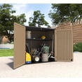 thumbnail image 2 of Large Horizontal Storage Sheds, 48 cu.ft Resin Garden Shed Weather Resistance, Outdoor Storage Box Lockable for Patio Backyard Garden, 2 of 6