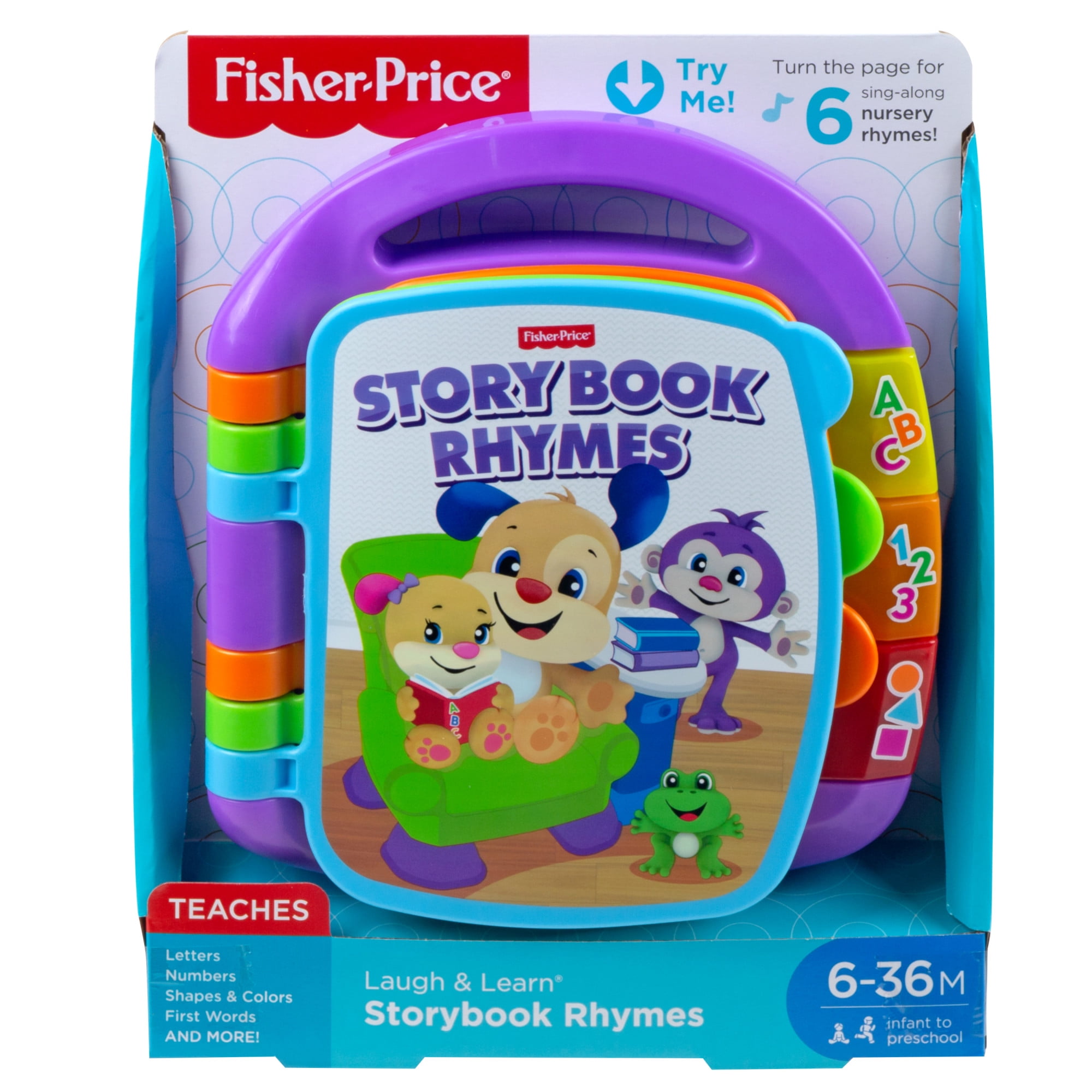 Fisher-Price Laugh & Learn Storybook Rhymes Musical Electronic Learning Toy for Baby & Toddler
