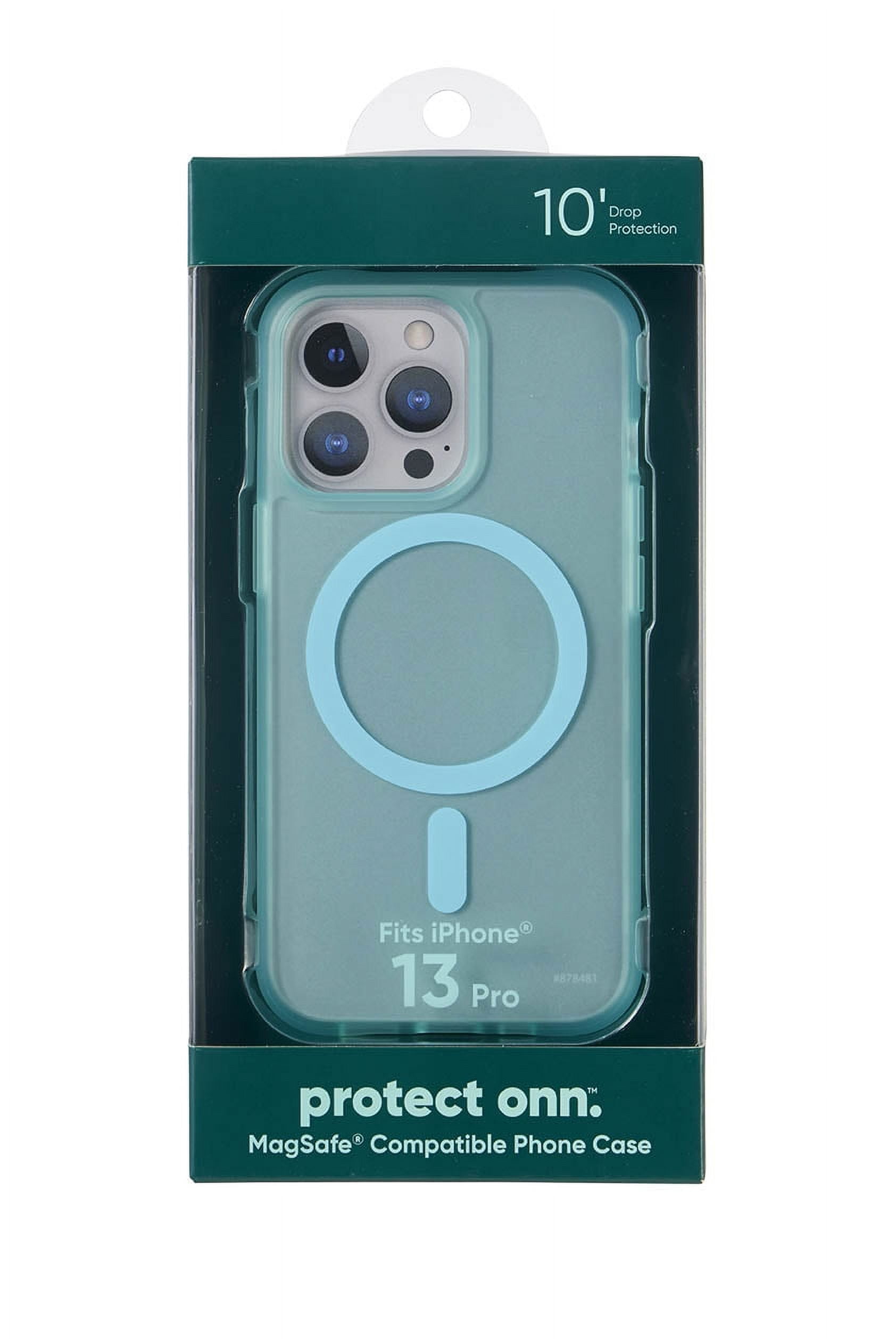 onn. MagSafe Compatible Phone Case for iPhone 13 Pro - Frosted Teal