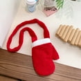thumbnail image 1 of xihome Bolso bandolera festivo de felpa con forma de guante rojo y correa ajustable, ideal para las fiestas., 1 of 6