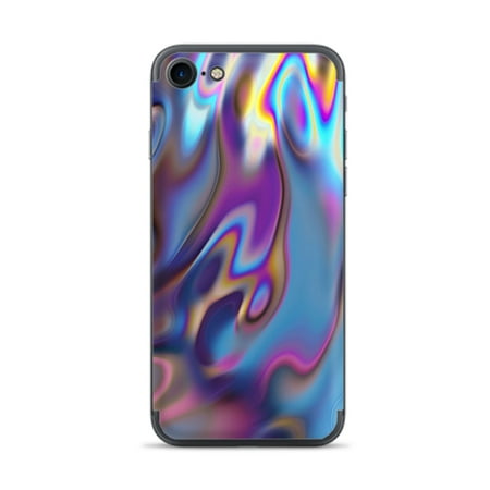 Skin for Apple iPhone 7 8 Skins Decal Vinyl Wrap Stickers Cover - Opalescent Resin marble oil Slick