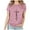 Pink, variant on BVOFAR Womens Casual Jesus Letter Print T-Shirts Round Neck Short Sleeve Christian Tops Holiday Blessed Faith Shirts