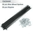 thumbnail image 4 of Unique Bargains 36pcs Universal Bicycle Spokes 13G Bike Wheel Spokes Nipple 45 Steel Black-233mm, 4 of 7