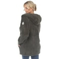 thumbnail image 3 of White Mark Women's Plush Hooded Cardigan with Pockets, 3 of 6