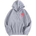 thumbnail image 5 of Pink Graphic Hoodie For Women 2024 Cute Preppy Sweatshirt Long Sleeve Drawstring Pullover Tops With Pockets, 5 of 5