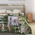 thumbnail image 4 of Custom Photo Blankets Using My Own Photos Personalized Throw Blanket with Pictures Text Customized Blanket for Adults Mom Dad Family Dog Kids Friends Lover Personalized Memorial Gift 60"x80", 4 of 6