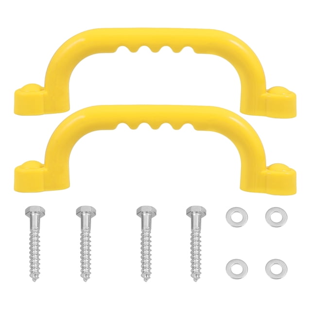 Miangastore Accessoires de Terrain de Jeu pour Enfants Extérieur Jaune 2 Pcs 9.6x2.7x0.8 Po