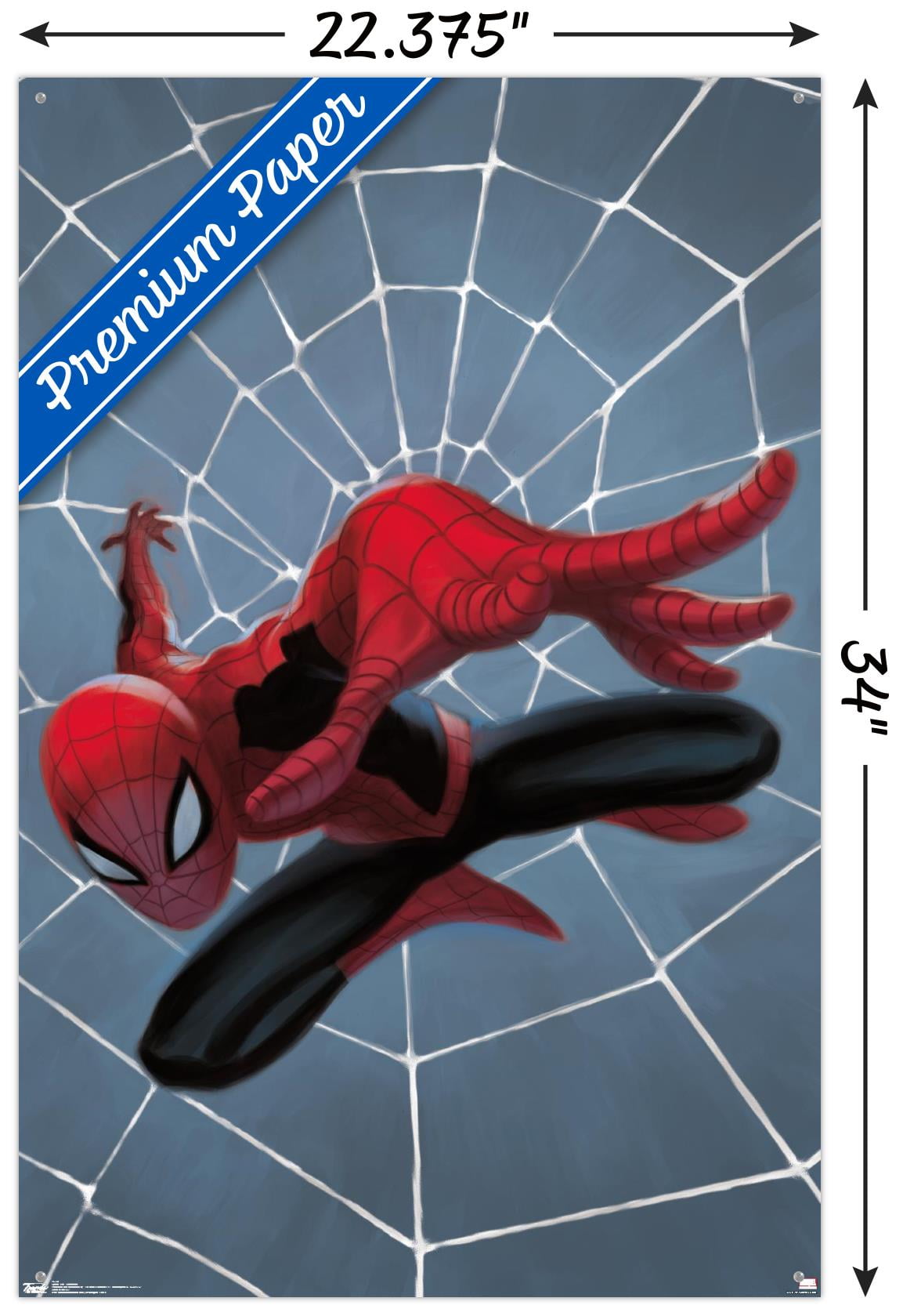 Marvel Comics - Spider-Man - Minimalist Wall Poster with Push Pins, 22.375" x 34"