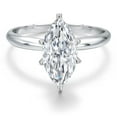 thumbnail image 3 of Gem Stone King 14K White Gold IGI Certified Lab Grown Diamond Solitaire Engagement Ring for Women | 2 Ct Marquise Cut | E-F Color | VS1-VS2 Clarity (Size 7), 3 of 7