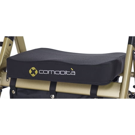 Comodita Uno Heavy-Duty Aluminum Rollator Walker with Orthopedic 16" Wide Seat Champagne